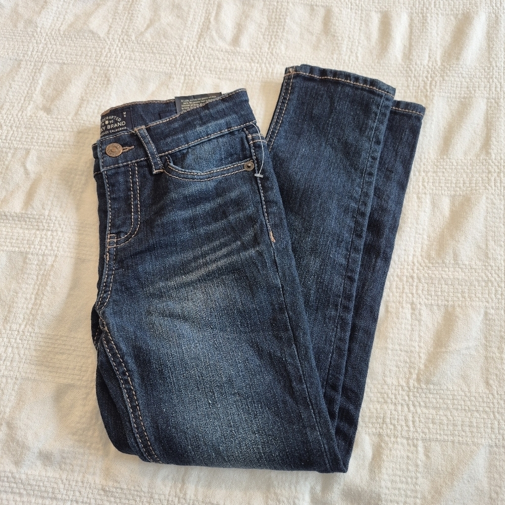 Lucky Brand girls size 6X Zoe skinny jeans dark wash stretch NWT